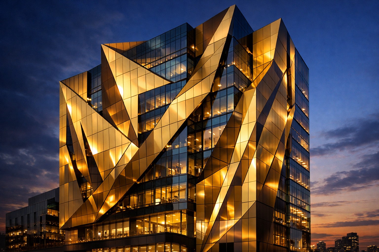Gold Bronze Corporate Facade